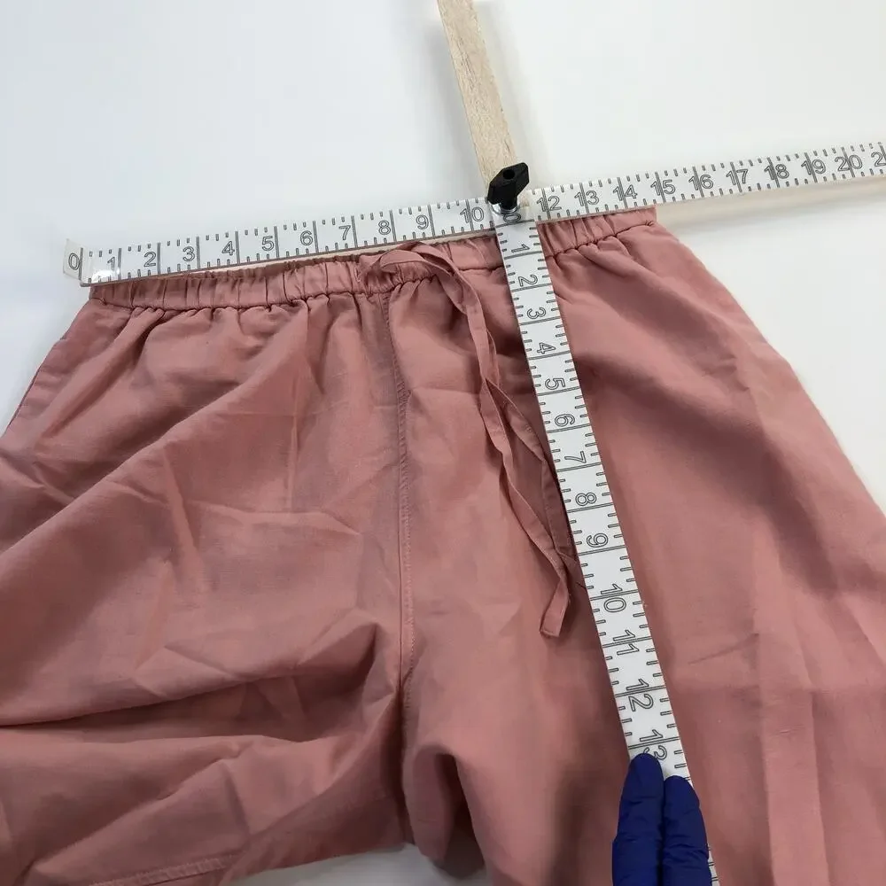 COS EUR 36 (Fit 30W 29L) Linen Cotton High Rise Wide Leg Pants Pink MINT